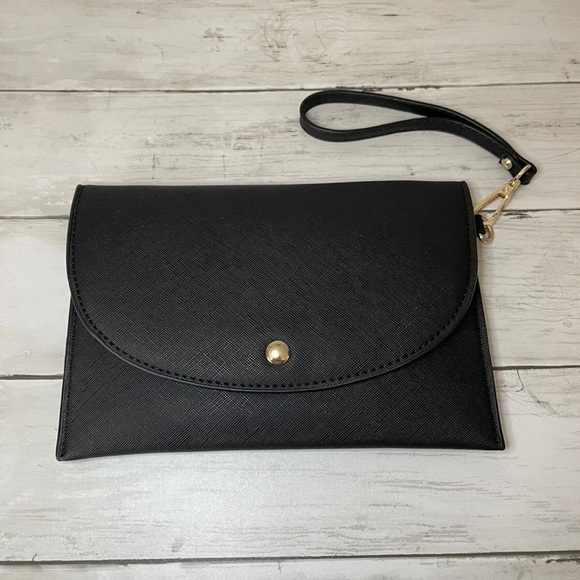 Faux suede/leather purse set.  Shoulder bag, clutch, card holder and mak… - Picture 6 of 11